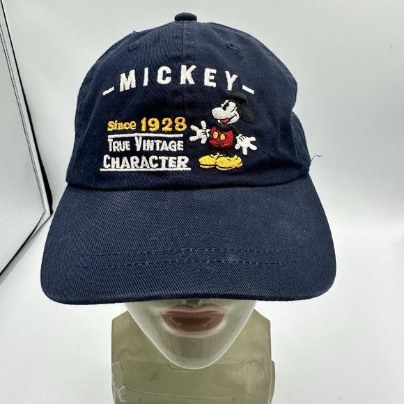 Disney Other - Mickey Mouse Since 1928 True Vintage Character Slideback Hat Blue One Size Youth